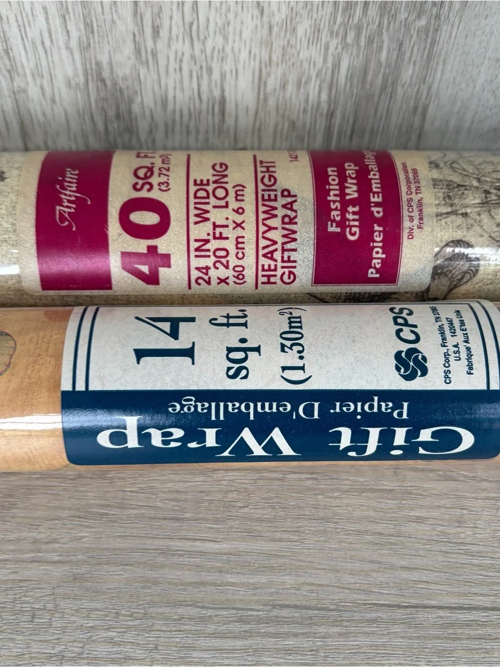 Lot Of 3 Vintage Wrapping Paper Rolls New Sealed Nature Birthday Cottage Holiday